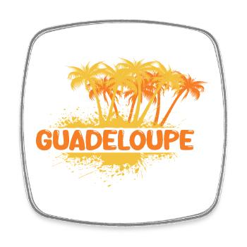 Geschenk für Guadeloupe - Viereckiger Kühlschrankmagnet - Weiß - Vorne
