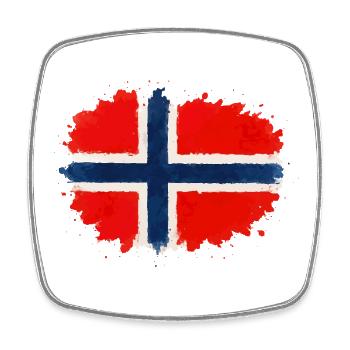 Norway Flag Blobs - Square fridge magnet - white - Front