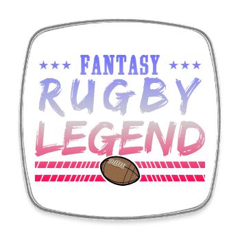 Fantasy Rugby Legend – Cadeau passion rugby - Magnet carré - blanc - Devant