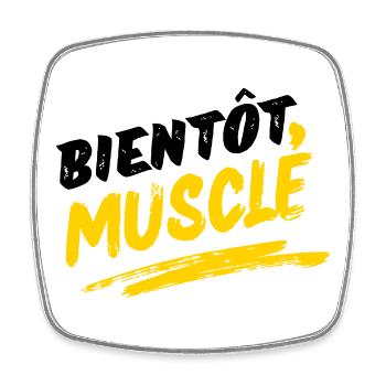 Energetic Muscular Design in Urban Style - Square fridge magnet - white - Front