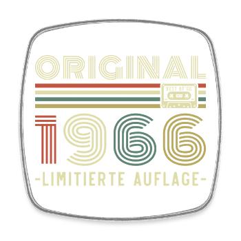 Original 1966 Jahrgang Vintage Geburtstag Retro - Viereckiger Kühlschrankmagnet - Weiß - Vorne