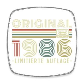 Original 1986 Vintage Vintage Anniversaire Rétro - Magnet carré - blanc - Devant