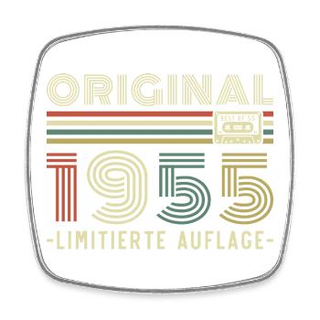 Original 1955 Vintage Retro-Geburtstagsgeschenk - Viereckiger Kühlschrankmagnet - Weiß - Vorne