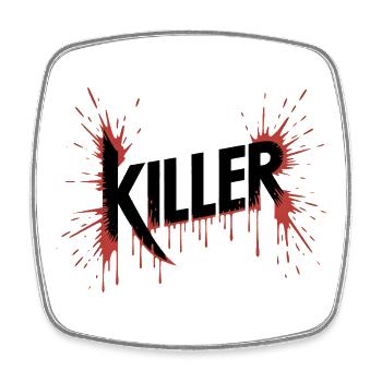 Killer - Killer Blood Design - Square fridge magnet - white - Front