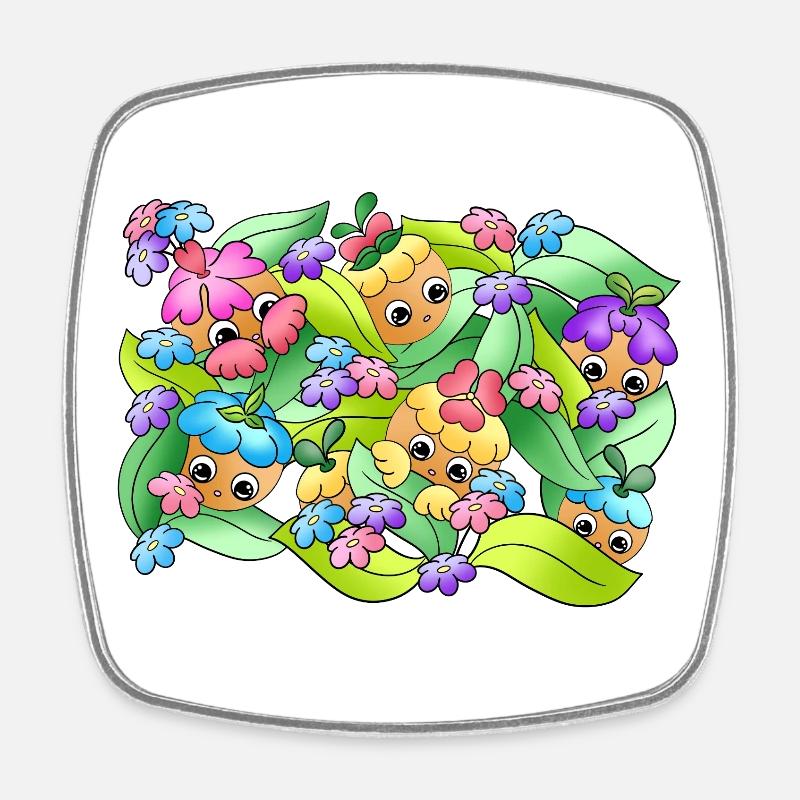 Boutons de rêve | Été | Feuillage | Nature - Magnet carré - blanc