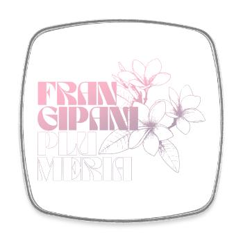 Lebendiges florales Typografie-Design - Viereckiger Kühlschrankmagnet - Weiß - Vorne