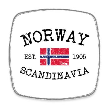 Norway - Norge - Norwegen - Scandinavia - 1905 - Square fridge magnet - white - Front