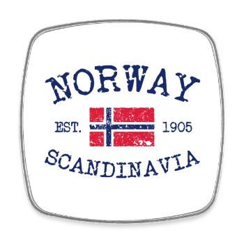 Norway - Norge - Norwegen - Scandinavia - 1905 - Square fridge magnet - white - Front
