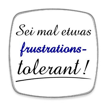 Expression of Frustration with Bold Typography - Square fridge magnet - white - Front