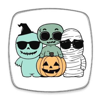 Halloween halloween horror party design - Square fridge magnet - white - Front
