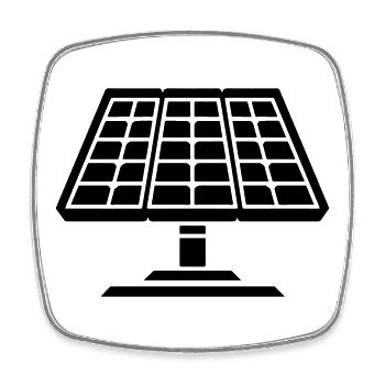 Solar system panels - Square fridge magnet - white - Front
