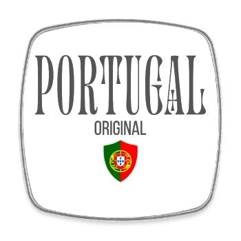 Portugiesischer Stolz, portugiesischer Patriot - Viereckiger Kühlschrankmagnet - Weiß - Vorne