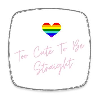 Regenbogen Herz Stolz LGBTQ Design - Viereckiger Kühlschrankmagnet - Weiß - Vorne