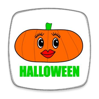 HALLOWEEN. PUMPKIN. HALLOWEEN PUMPKIN - Square fridge magnet - white - Front