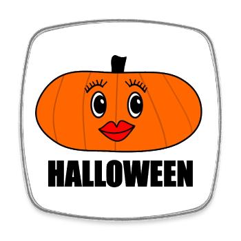 HALLOWEEN. PUMPKIN. HALLOWEEN PUMPKIN - Square fridge magnet - white - Front