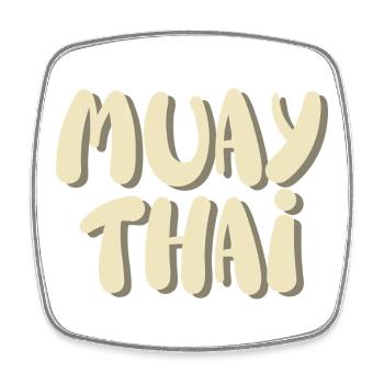 Muay thai - Square fridge magnet - white - Front