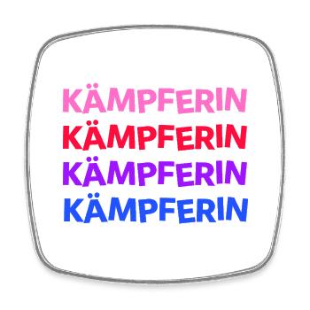 Kämpferin - du schaffst das! Mädchen Frau - Viereckiger Kühlschrankmagnet - Weiß - Vorne