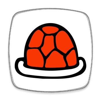 Turtle shell without turtle cute shell - Square fridge magnet - white - Front