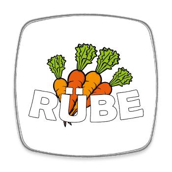 RÜBE - Viereckiger Kühlschrankmagnet - Weiß - Vorne
