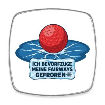 Fairways Frozen - Square fridge magnet - white - Front