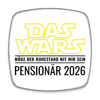 Pensioner 2026 That's it Retirement Civil servant Pension - Square fridge magnet - white - Front