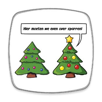 Tannenbaum Sparringspartner - Viereckiger Kühlschrankmagnet - Weiß - Vorne