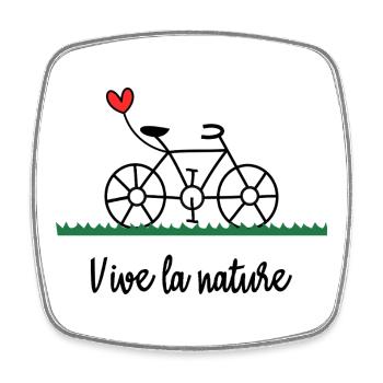 NATURE. PLANETE. NATURE. JARDIN. ARBRE. FLEUR. ECO - Magnet carré - blanc - Devant
