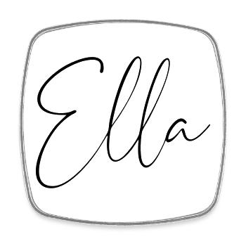 Ella / Handwriting Personalized Design - Square fridge magnet - white - Front