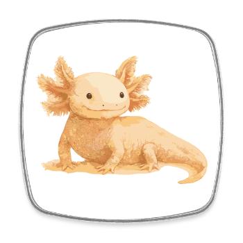 Realistic Axolotl – Detailed Illustration - Square fridge magnet - white - Front