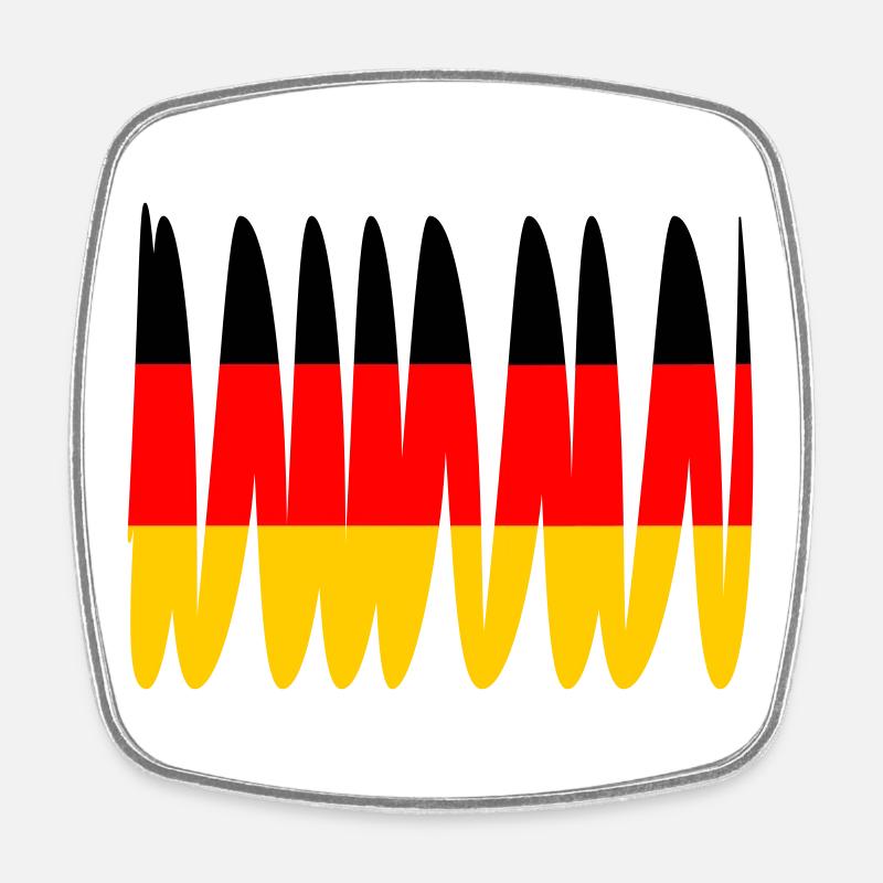 Drapeau de l’Allemagne - Magnet carré - blanc