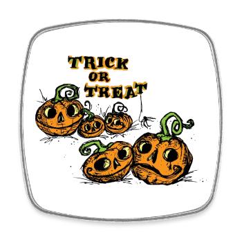 Halloween Trick or Treat Mignon - Magnet carré - blanc - Devant