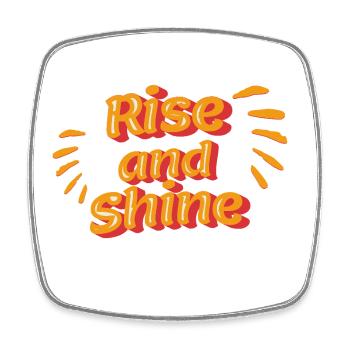 Rise and Shine: Side Quest Tee - Square fridge magnet - white - Front