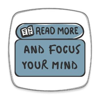 Read More Focus Your Mind - Square fridge magnet - white - Front