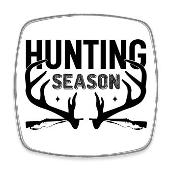 Hunting Season - Square fridge magnet - white - Front
