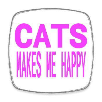 feline - Square fridge magnet - white - Front