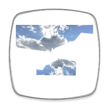 Graphic Skyline  - Magnet carré - blanc - Devant
