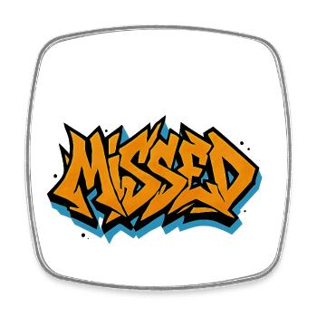 Graffiti Merch - Viereckiger Kühlschrankmagnet - Weiß - Vorne