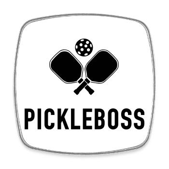 pickleboss - Magnet carré - blanc - Devant
