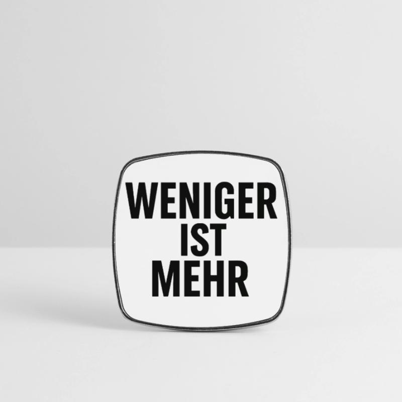 Moins c’est plus de conception typographique Magnet carré