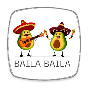 Baila Baila - Square fridge magnet - white - Front