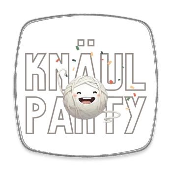Yarn Ball Party - Square fridge magnet - white - Front
