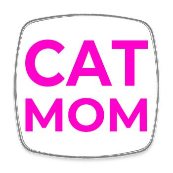 feline - Square fridge magnet - white - Front