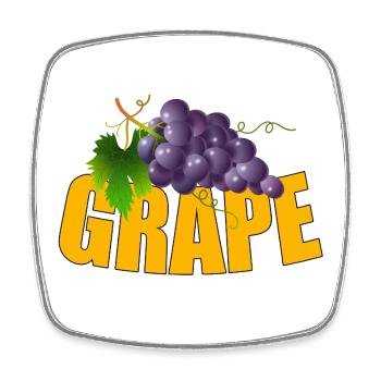 GRAPE - Square fridge magnet - white - Front