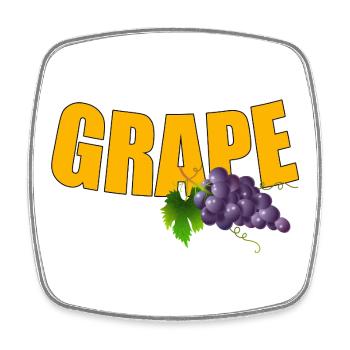 GRAPE - Square fridge magnet - white - Front