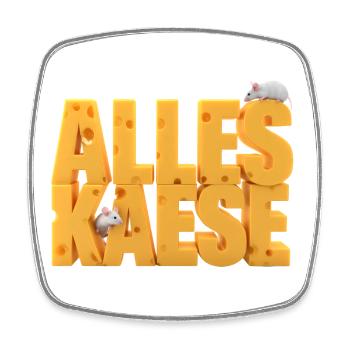 Alles Kaese - Viereckiger Kühlschrankmagnet - Weiß - Vorne