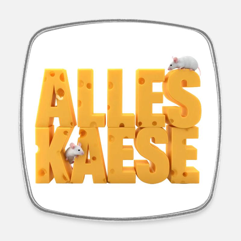 Alles Kaese - Viereckiger Kühlschrankmagnet - Weiß