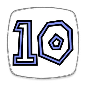 10. 10 YEARS. 10th ANNIVERSARY. 10 YEAR ANNIVERSARY. - Square fridge magnet - white - Front