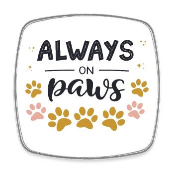Always on your feet - Square fridge magnet - white - Front