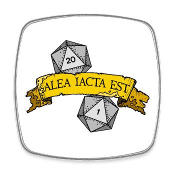 Alea Iacta Est Dice Roll - Square fridge magnet - white - Front