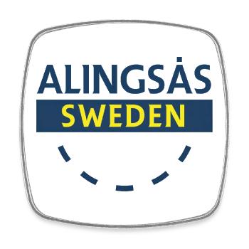 Alingsås Schweden Schild - Viereckiger Kühlschrankmagnet - Weiß - Vorne